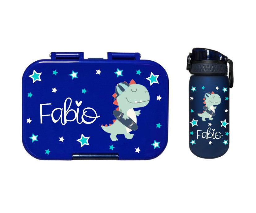 SET Znünibox und Trinkflasche Baurelia Box Mini mit Ion8 400ml Blau