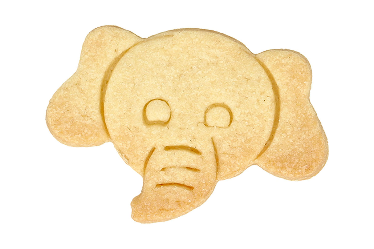 Edelstahl Ausstechform Elefantenkopf mit Prägung