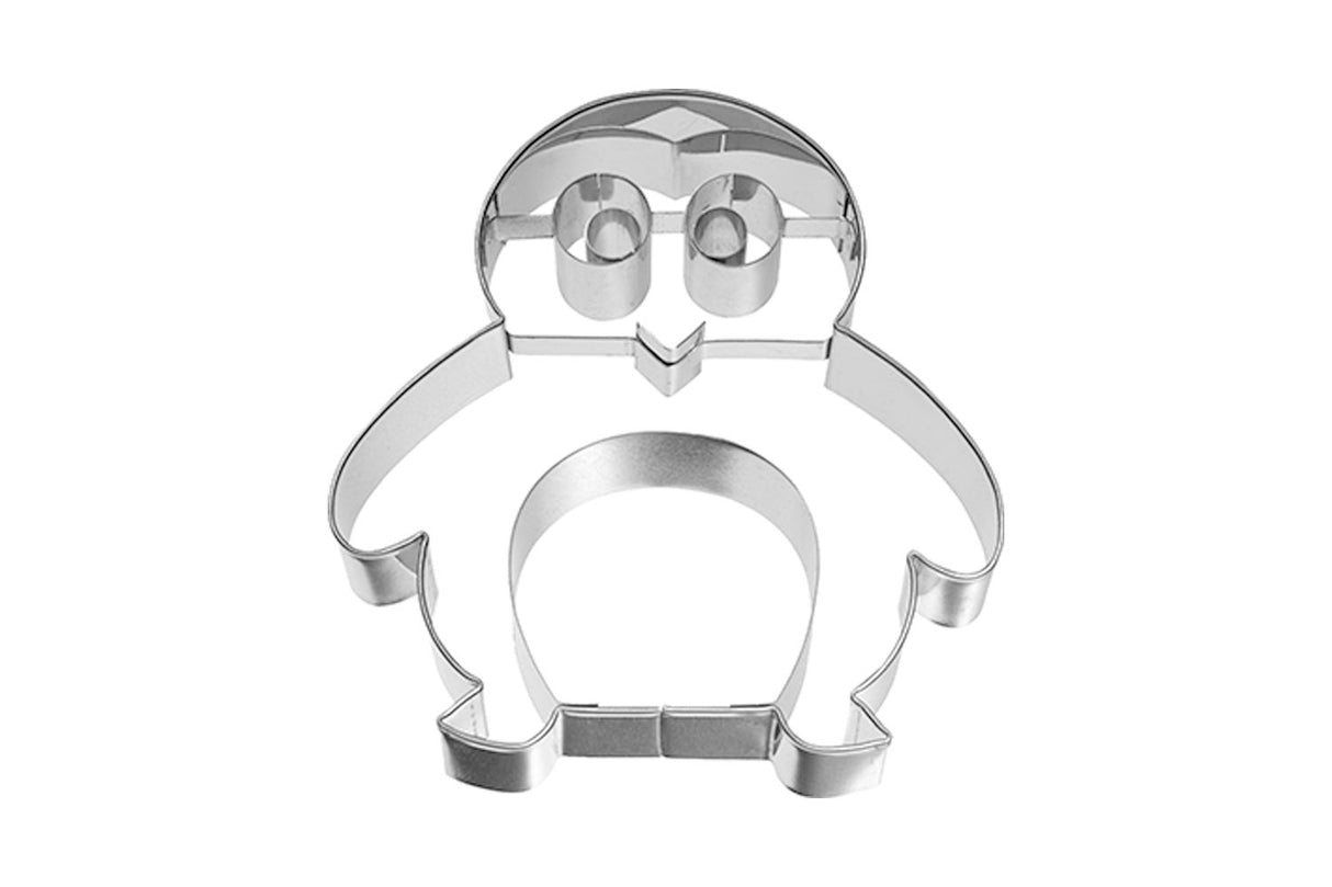 Edelstahl Ausstechform Pinguin mit Prägung