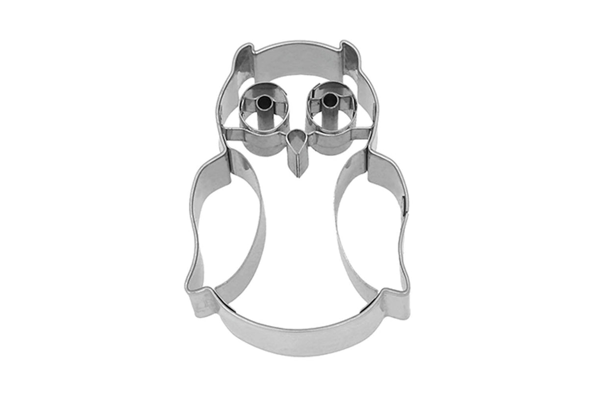 Edelstahl Ausstechform Eule mit Prägung