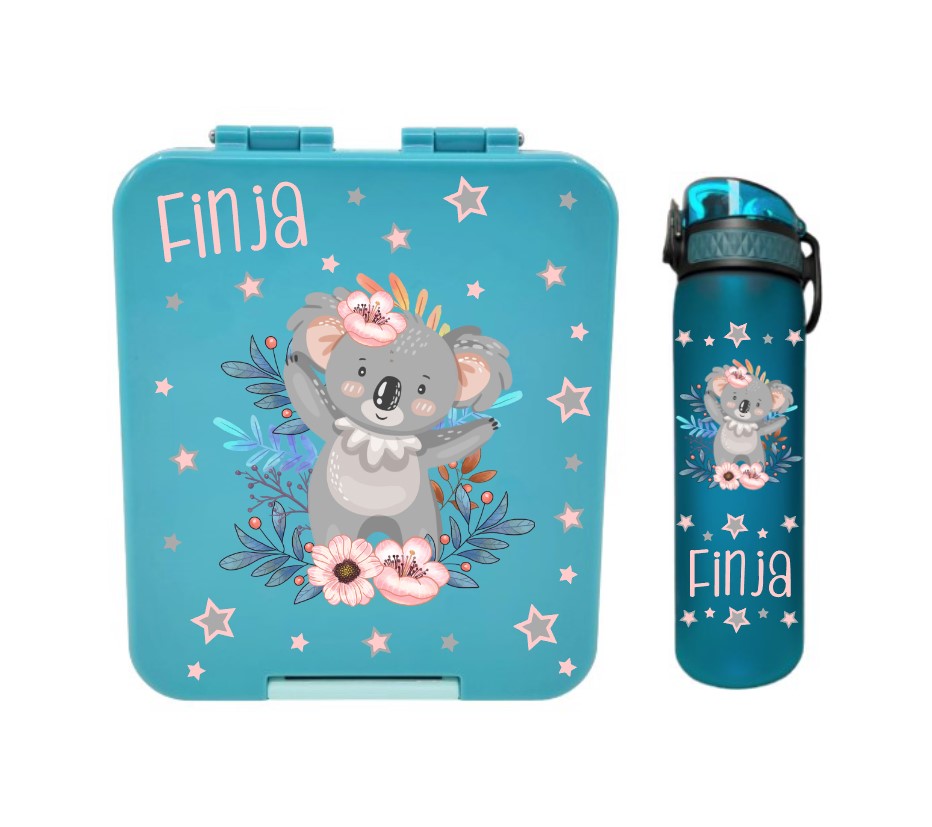 SET Znünibox und Trinkflasche Baurelia Box Midi mit Ion8 500ml Türkis