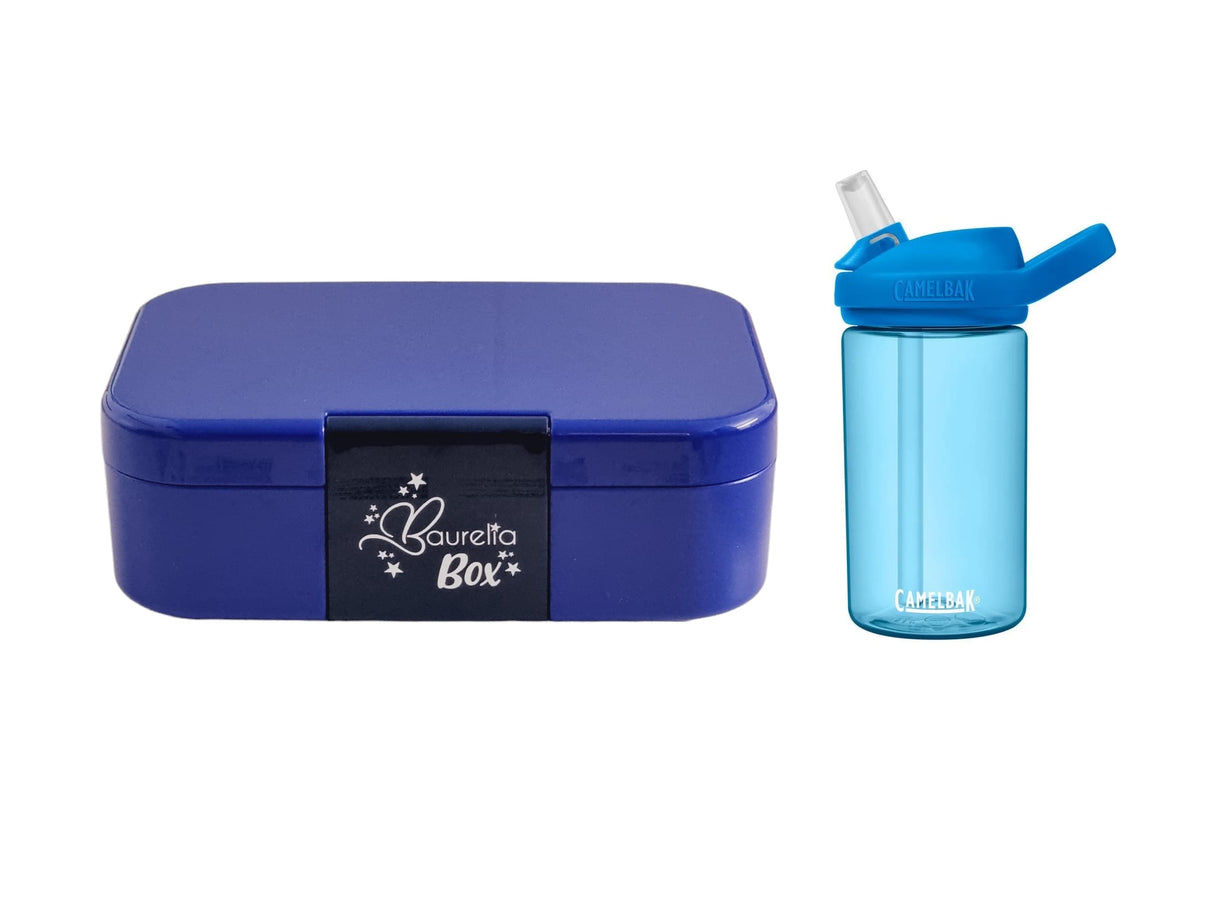 SET Znünibox und Trinkflasche Baurelia Box Mini mit Camelbak Kids Blau