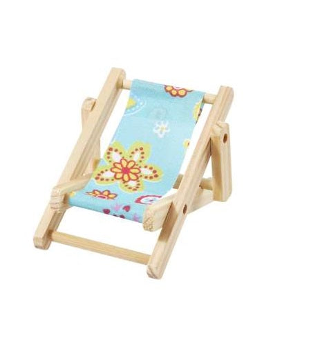 Wichtelzubehör Liegestuhl Blau Muster