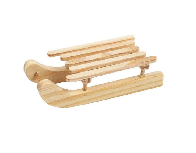 Wichtelzubehör Schlitten Klein Nature