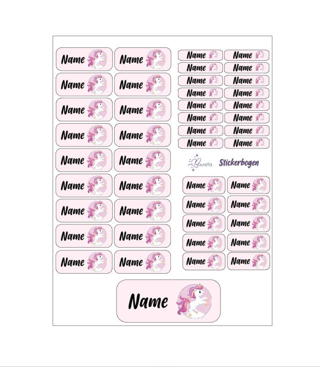 Stickerset Baurelia Einhorn 7