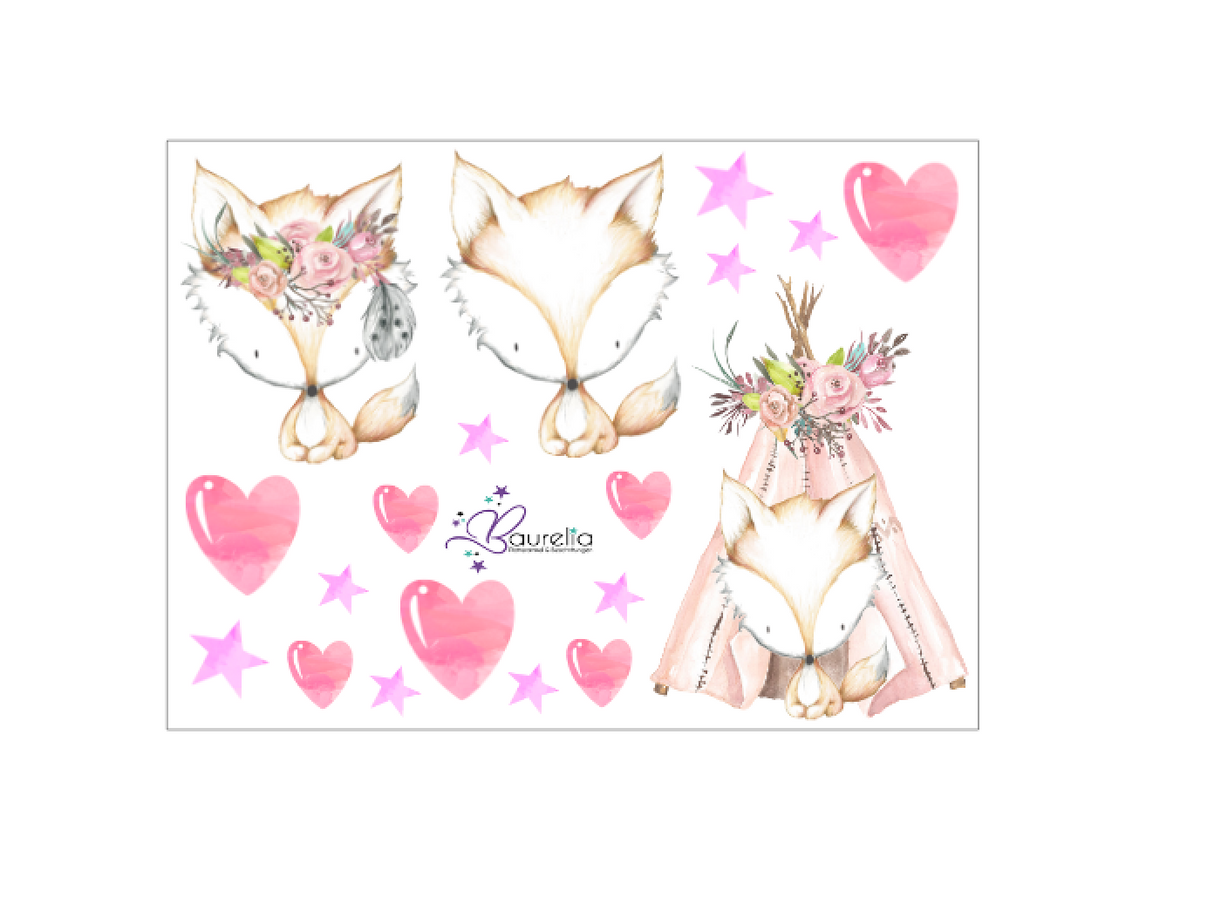 Stickerbogen Fuchs 5
