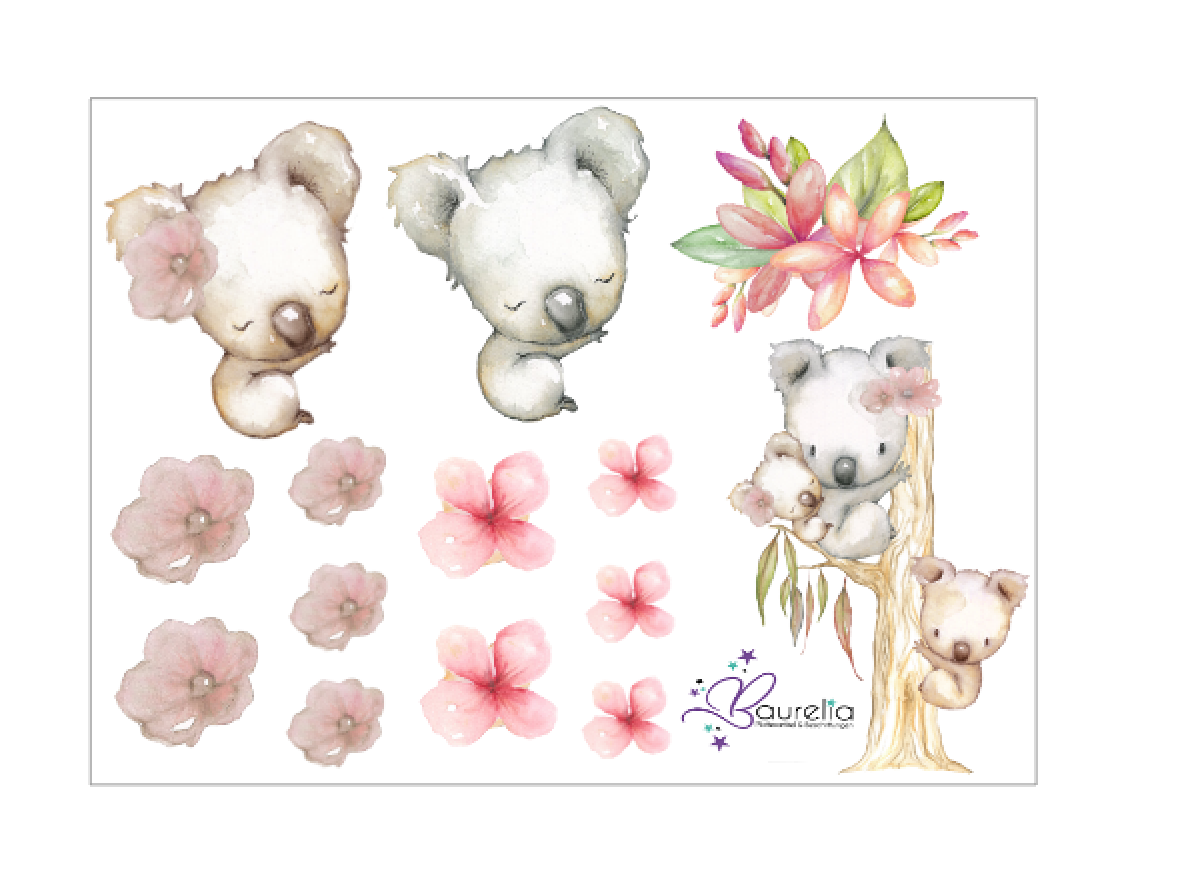 Stickerbogen Koala 2