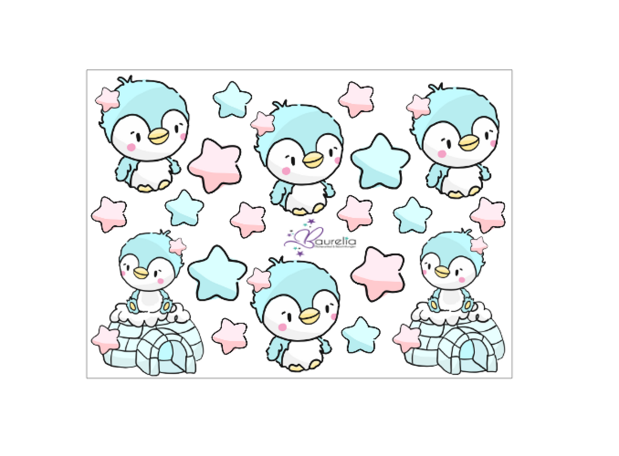 Stickerbogen Pinguin 1