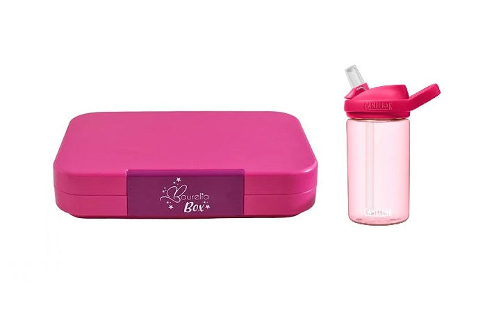 SET Znünibox und Trinkflasche Baurelia Box Maxi mit Camelbak Kids Pink