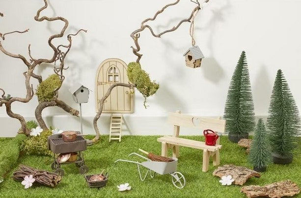 Wichtelzubehör Holzbank Herz