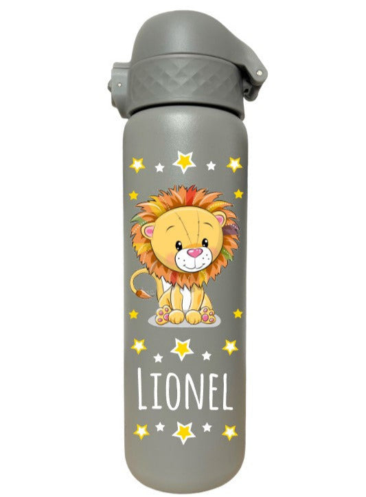 Edelstahl Trinkflasche Ion8 500ml Grau