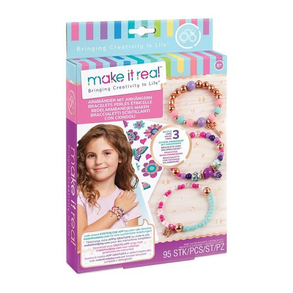 Bastelset Glitzerarmbänder Romantic