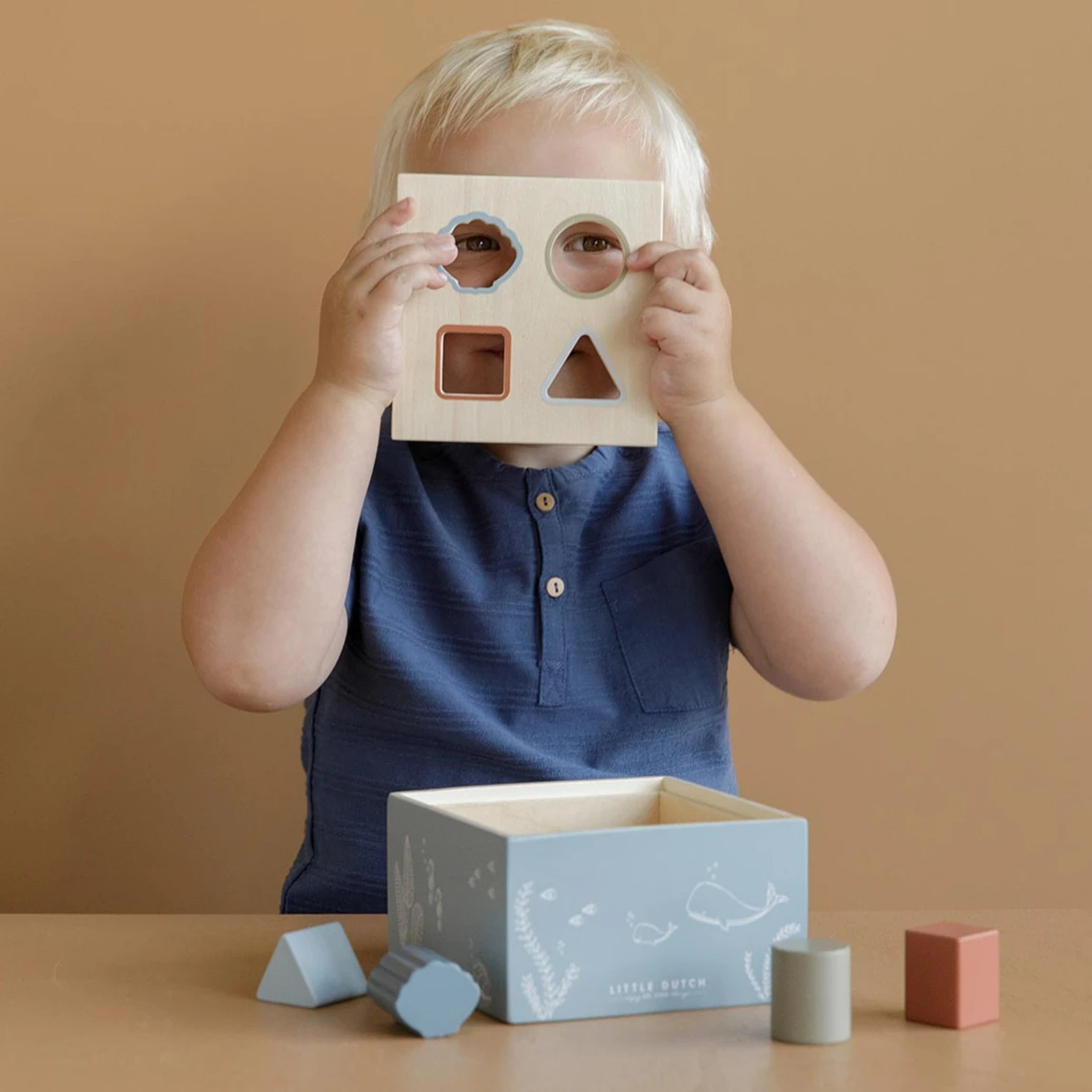Little Dutch Holz Formen Steckspiel Blau