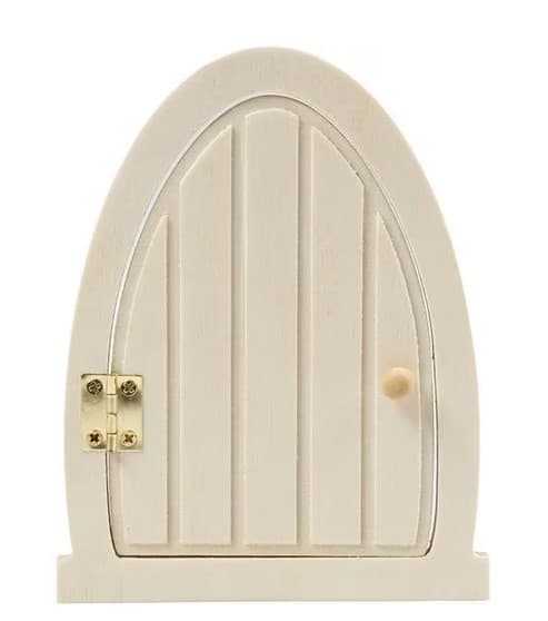 Wichtelzubehör Wichteltür Oval mit Scharnier Nature