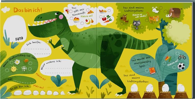 Freundebuch für Kinder im Kindergarten - Dino