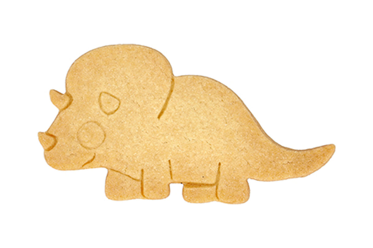 Edelstahl Ausstechform Triceratops mit Prägung