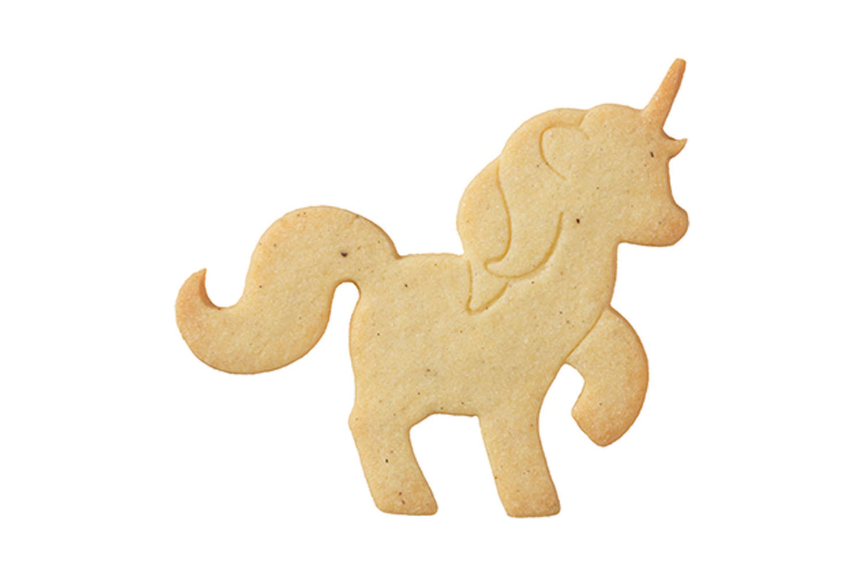 Edelstahl Ausstechform Einhorn mit Prägung Gross