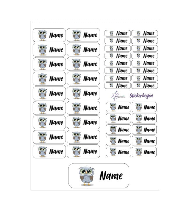 Stickerset Baurelia Eule 3