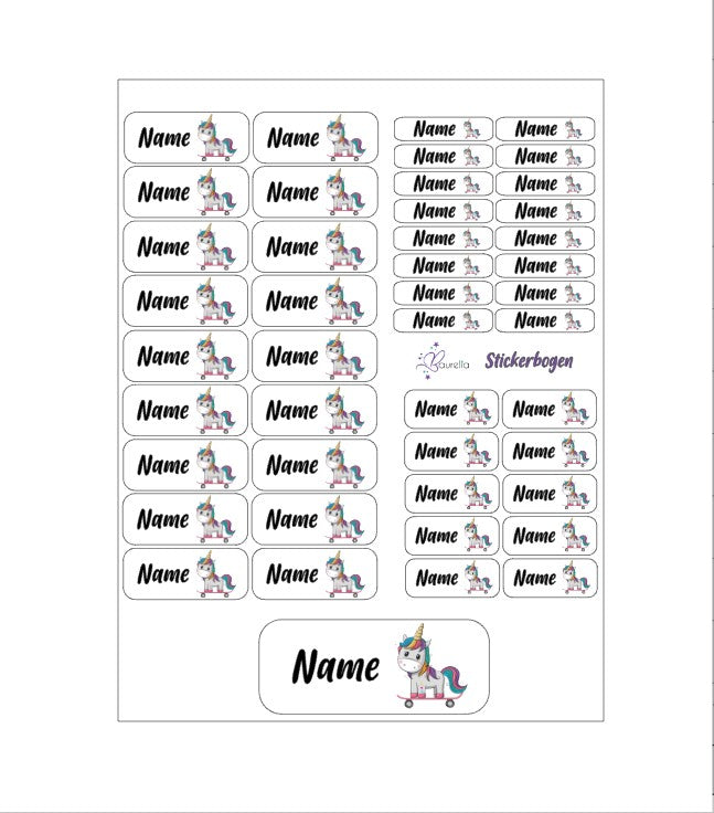 Stickerset Baurelia Einhorn 5