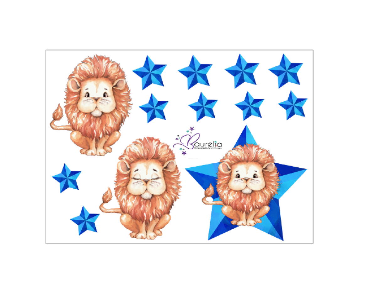 Stickerbogen Löwe 2