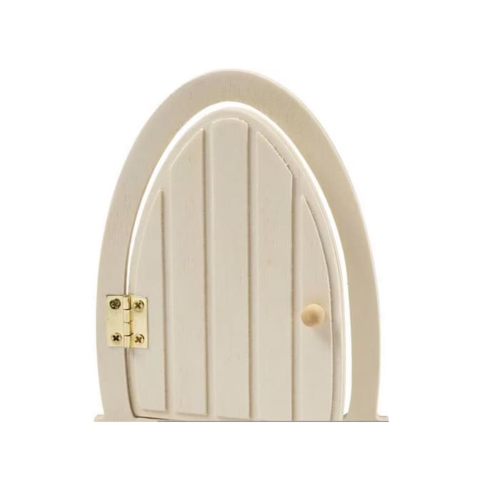 Wichtelzubehör Wichteltür Oval mit Scharnier Nature