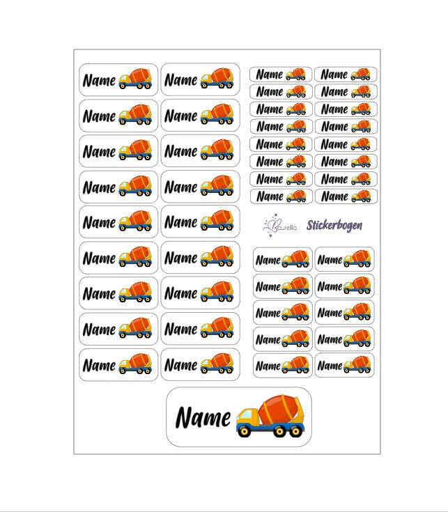 Stickerset Baurelia Lastwagen 2