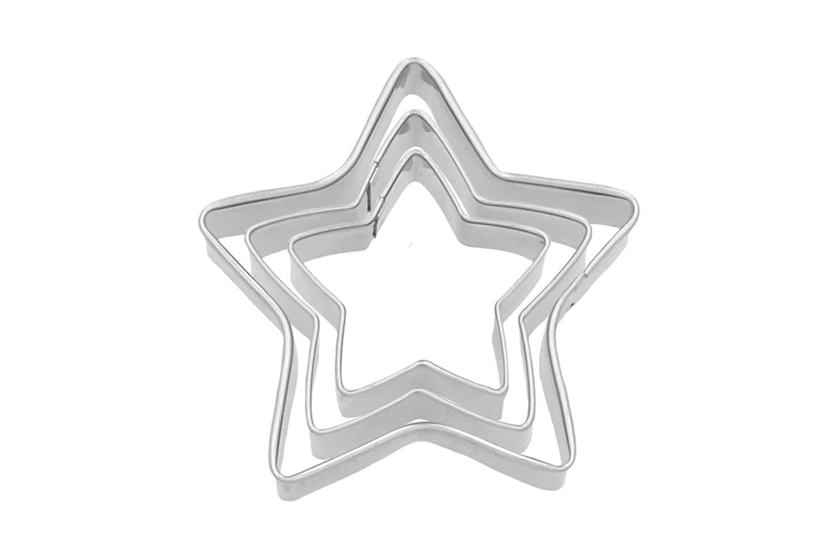 Edelstahl Ausstechformen Stern Klein 3er Set