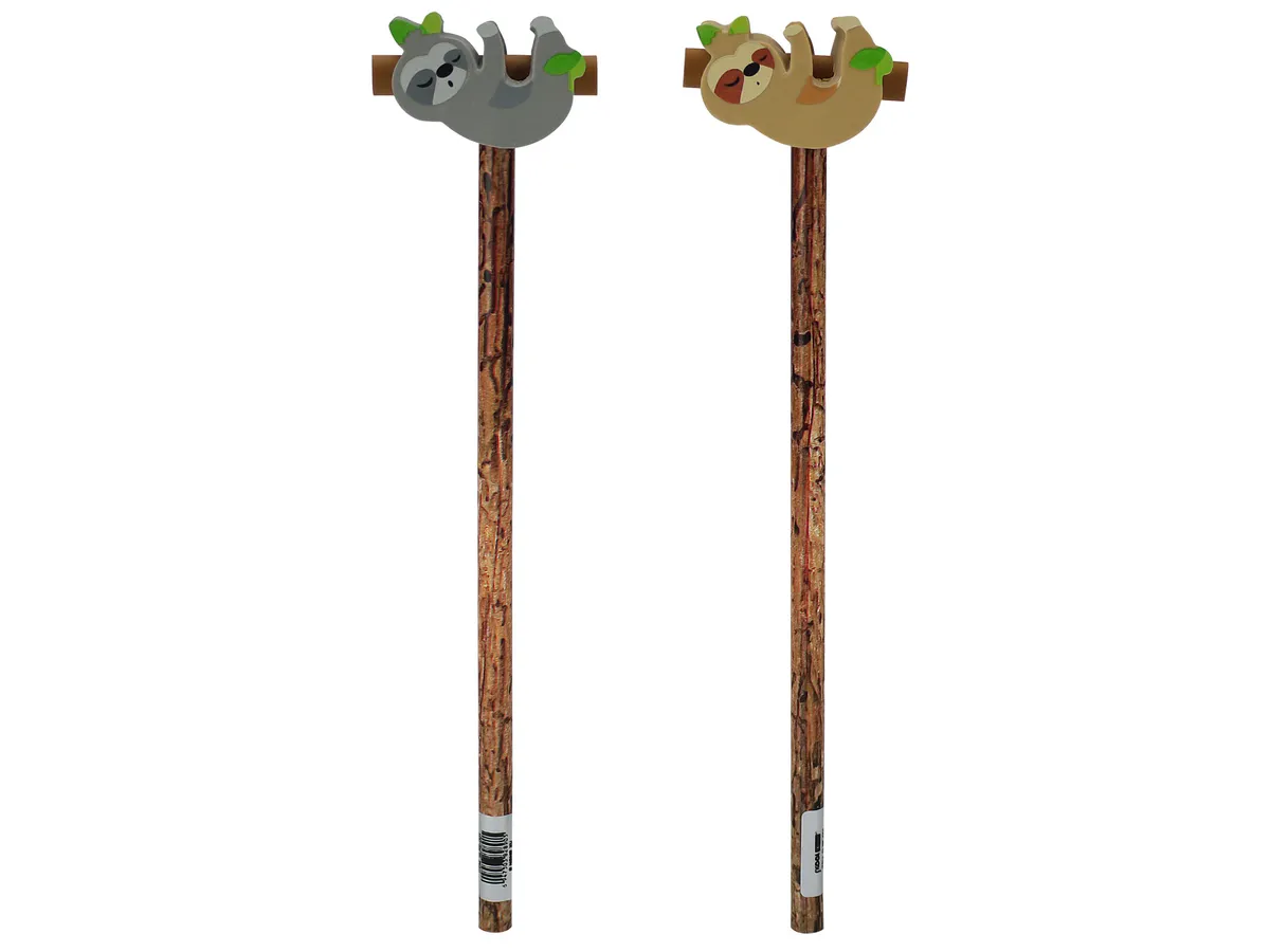 Bleistift mit Radiergummi Faultier assortiert