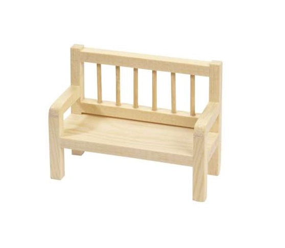 Wichtelzubehör Holzbank