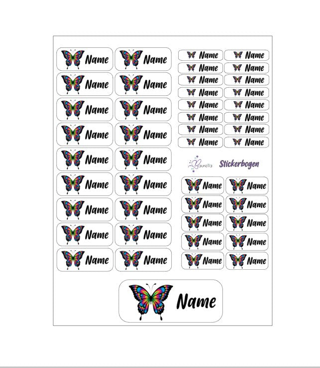 Stickerset Baurelia Schmetterling 7