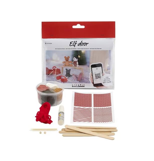 Wichtelzubehör Bastelset Szene Spielsachen und Stricken