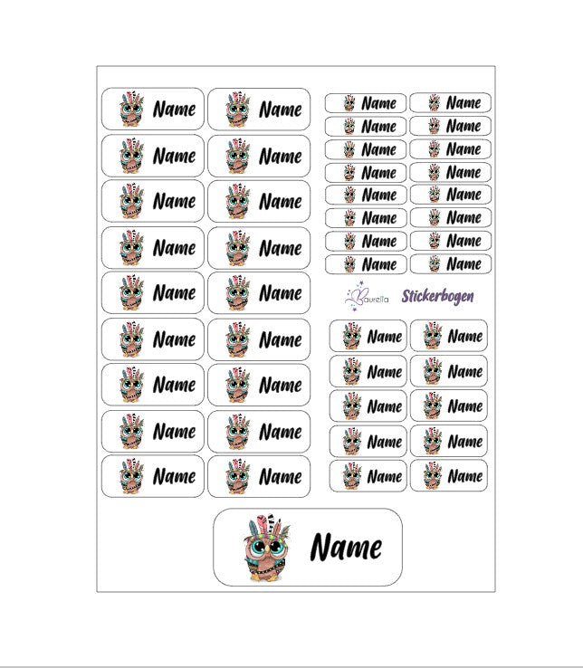 Stickerset Baurelia Eule 2