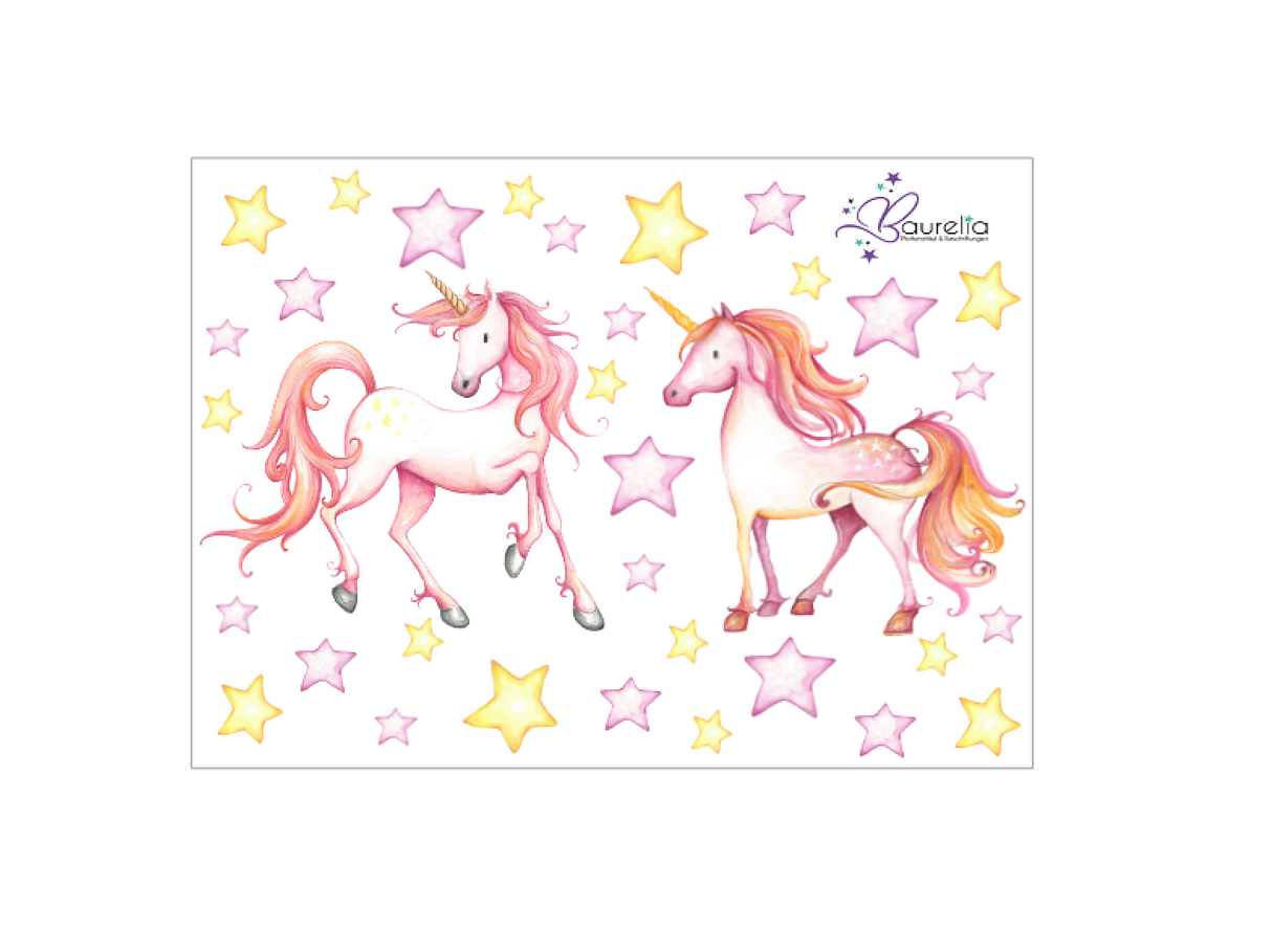 Stickerbogen Einhorn 5