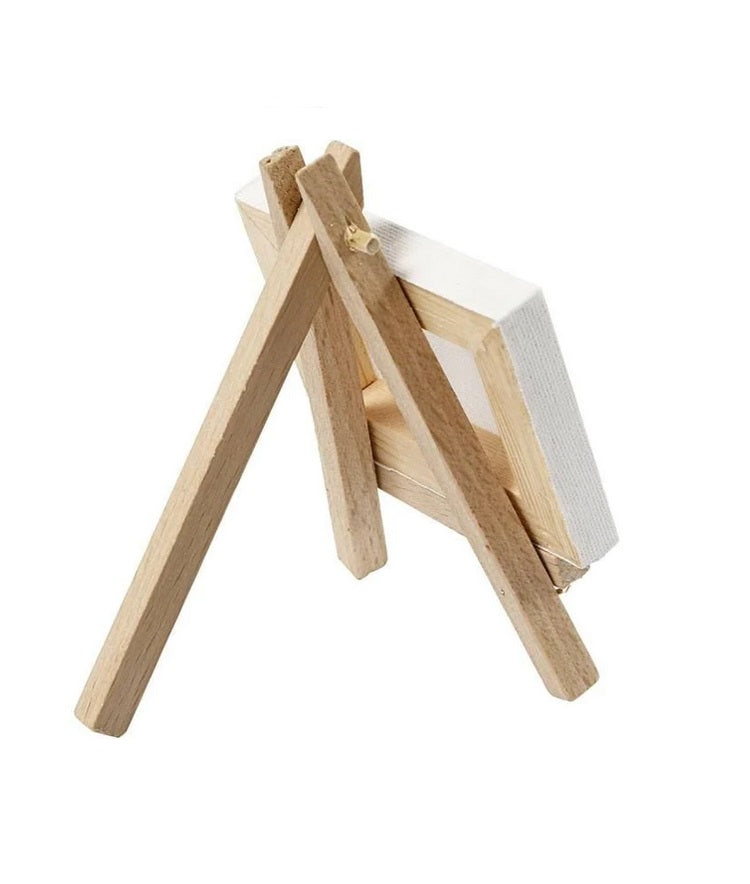 Wichtelzubehör Staffelei mit Leinwand