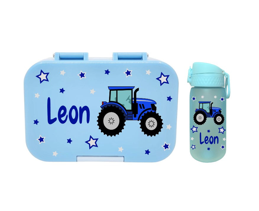 SET Znünibox und Trinkflasche Baurelia Box Mini mit Ion8 400ml Hellblau