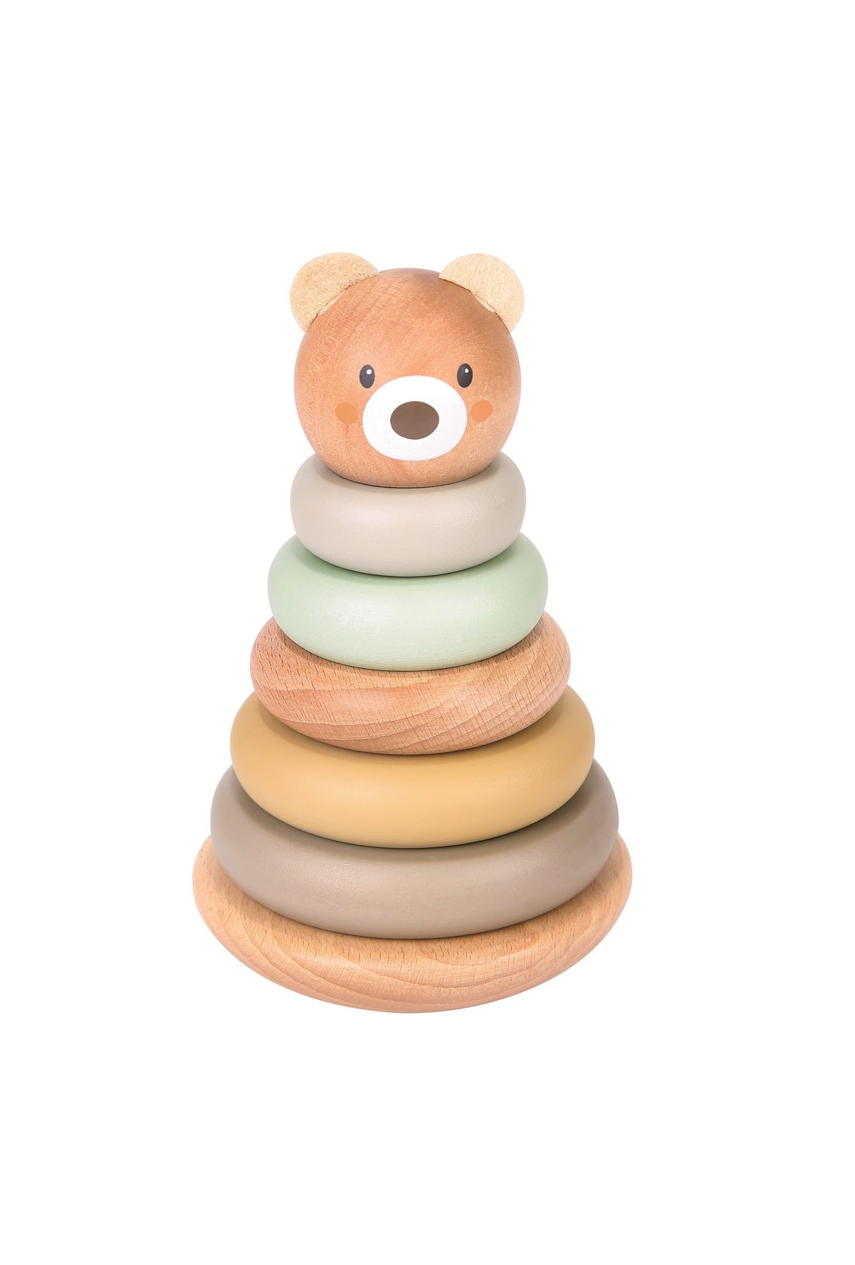 Stapelturm aus Holz Teddybär