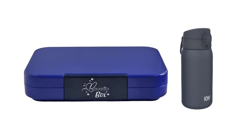 SET Znünibox und Thermosflasche Baurelia Box Maxi mit Ion8 350ml Blau