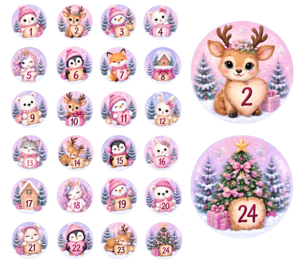 Adventskalender Zahlensticker