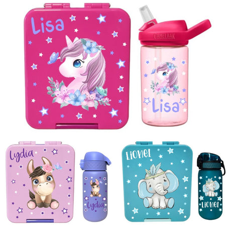 set znünibox und trinkflasche, znünibox und trinkflasche kinder personalisiert, znünibox und trinkflasche mit namen, znünibox personalisiert schweiz, znünibox kinder, trinfklasche kinder, trinkflasche kinder personalisiert, znünibox bedruckt