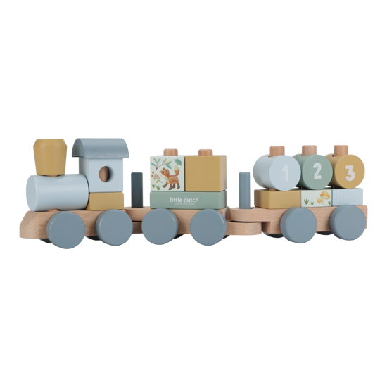 Little Dutch Eisenbahn mit Steckformen Forest Friends