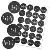 Adventszahlen für Adventskalender Matheaufgaben Schwarz