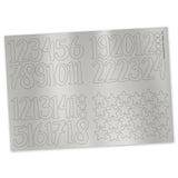 Adventszahlen für Adventskalender Silber Metallic