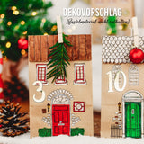 Adventszahlen für Adventskalender Gold Metallic