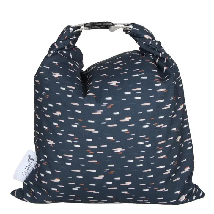 Lunchbag und Brotbeutel Colibri Muster Dunkelblau