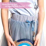 Kinderhandtasche Regenbogen Glitzer Blau