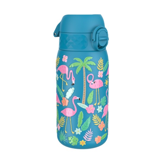 Kinder Edelstahl Trinkflasche Ion8 400ml Flamingo