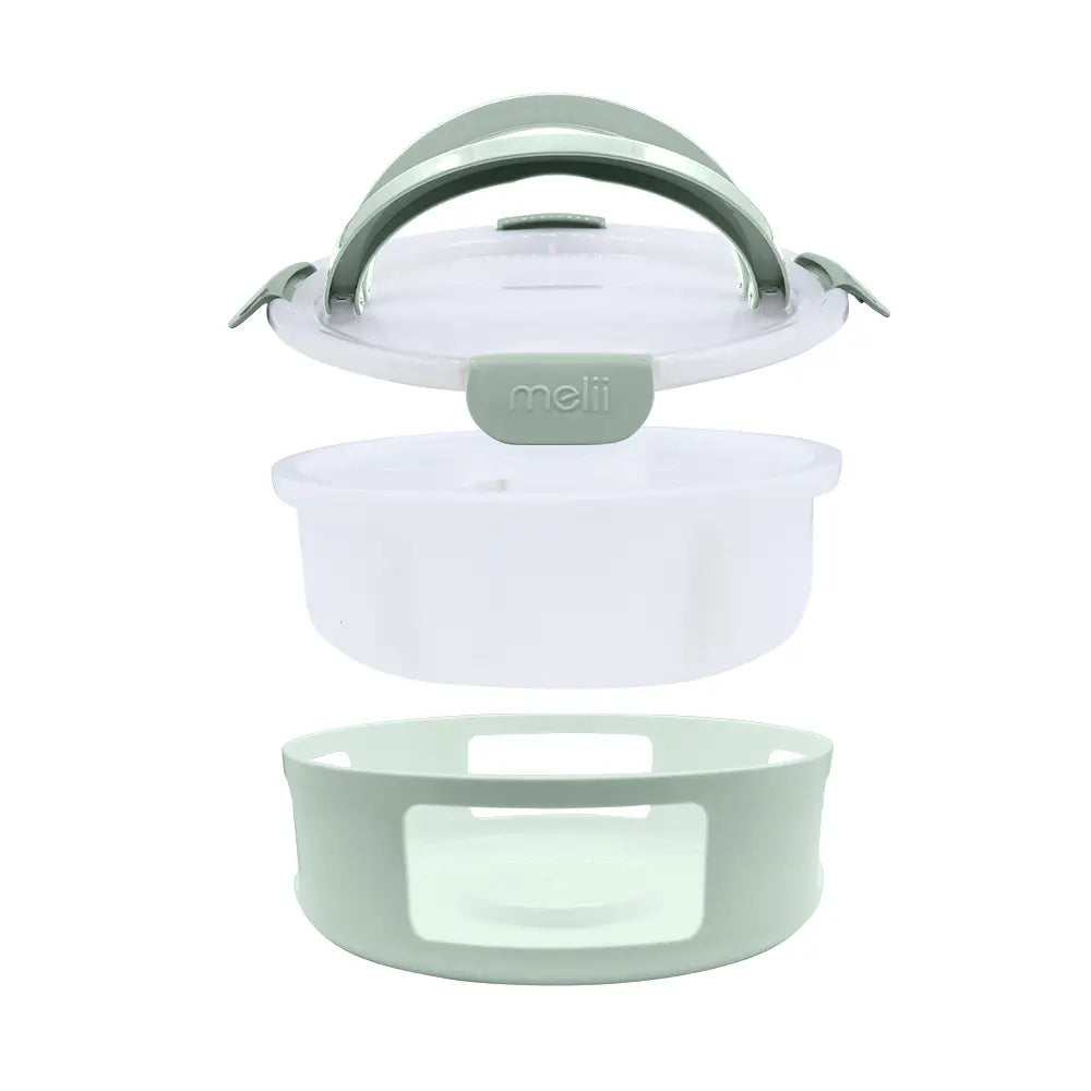 Znünibox Runde Snackle-Plattenbox Salbei