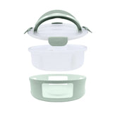 Znünibox Runde Snackle-Plattenbox Salbei