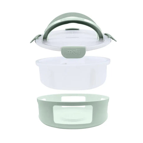 Znünibox Runde Snackle-Plattenbox Salbei