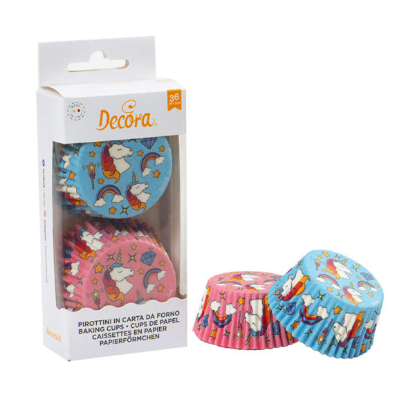 Muffinförmchen Decora Einhorn Bunt